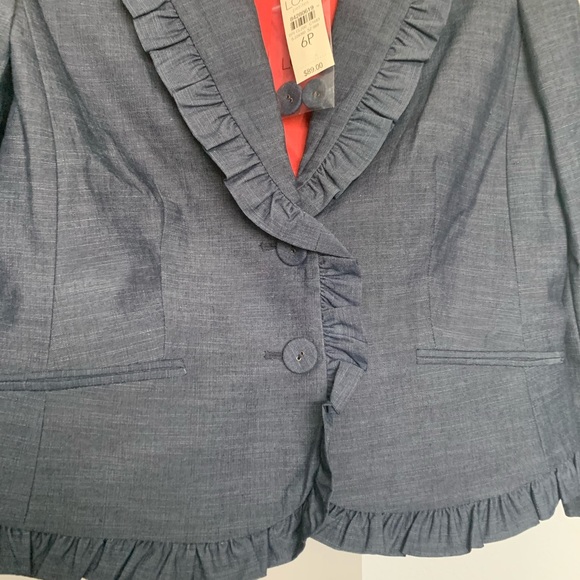 Loft Chambray Ruffle Jacket - Picture 5 of 7
